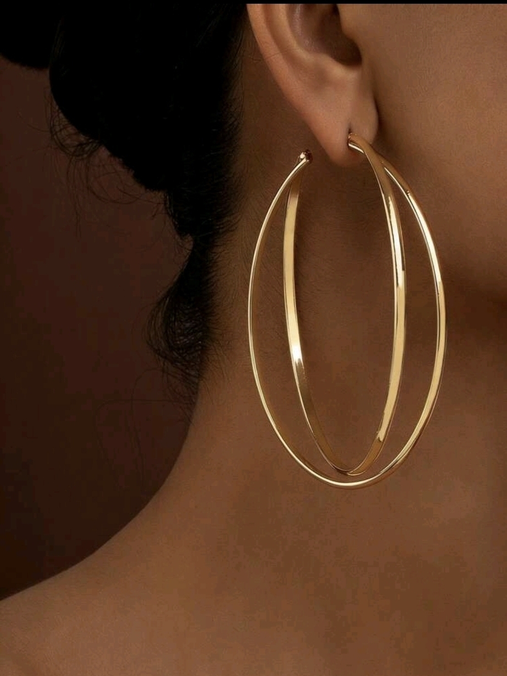 Exaggerated Criss Cross Hoop Earringz ▪︎ Gold